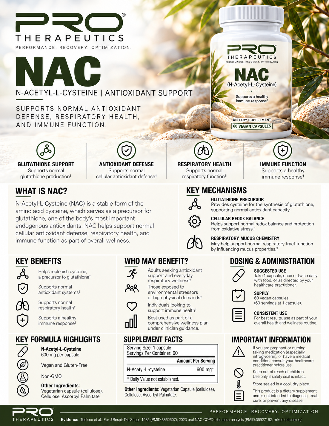 PRO NAC 600 mg | Glutathione & Antioxidant Support